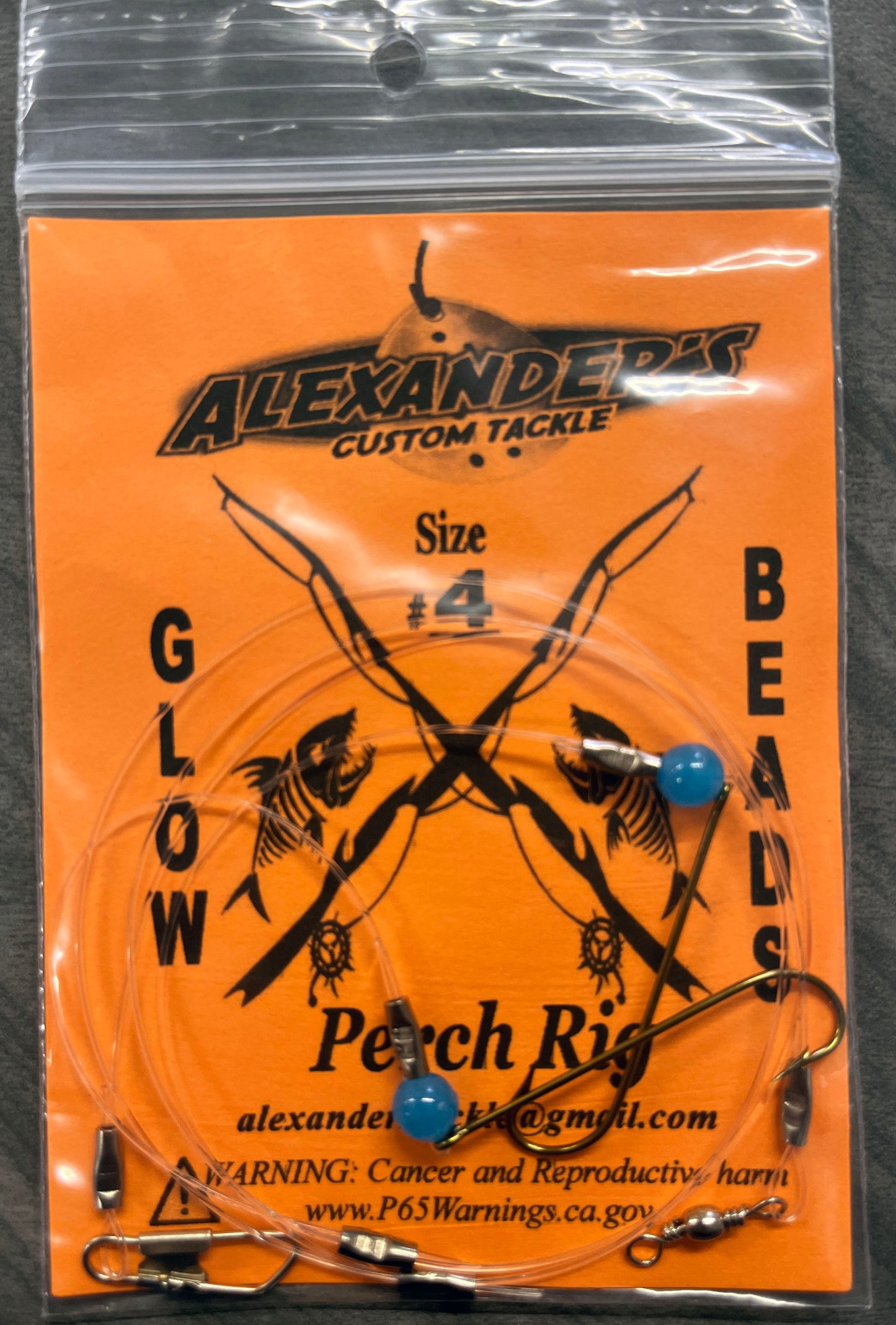 Perch Rigs - Glow Blue Beads