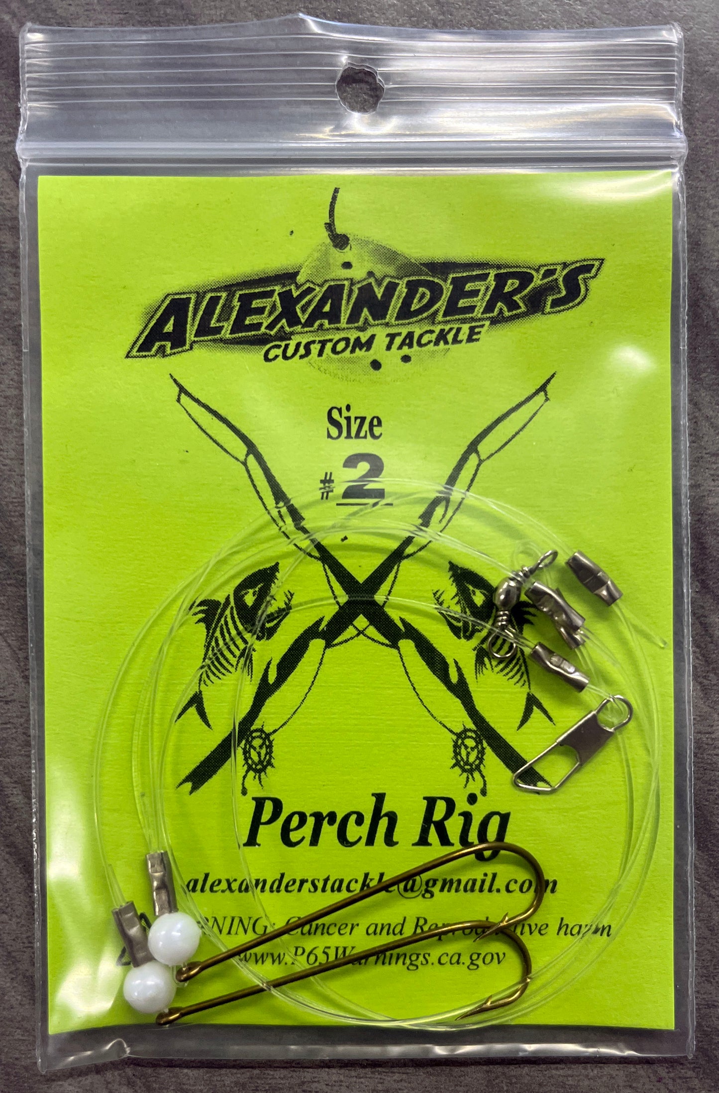Beaded Perch Rigs - Pearl White