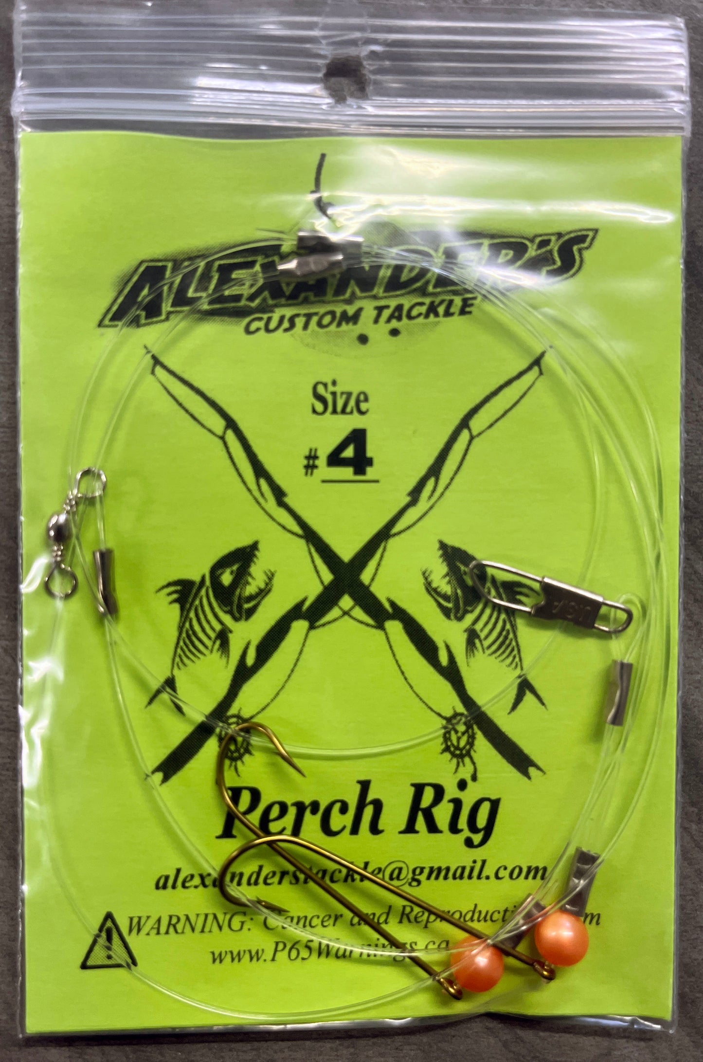 Beaded Perch Rigs - Orange