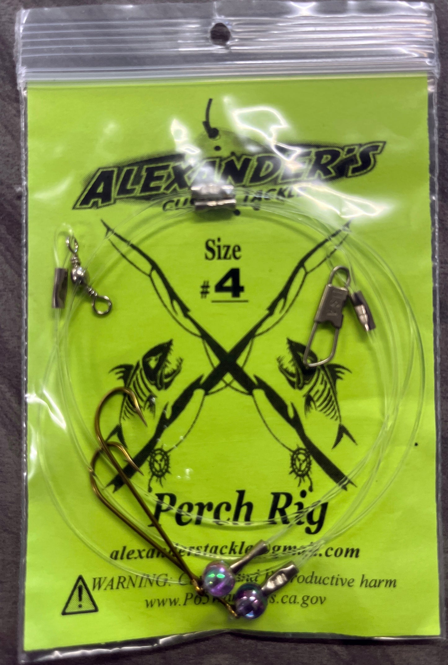 Beaded Perch Rigs - Purple