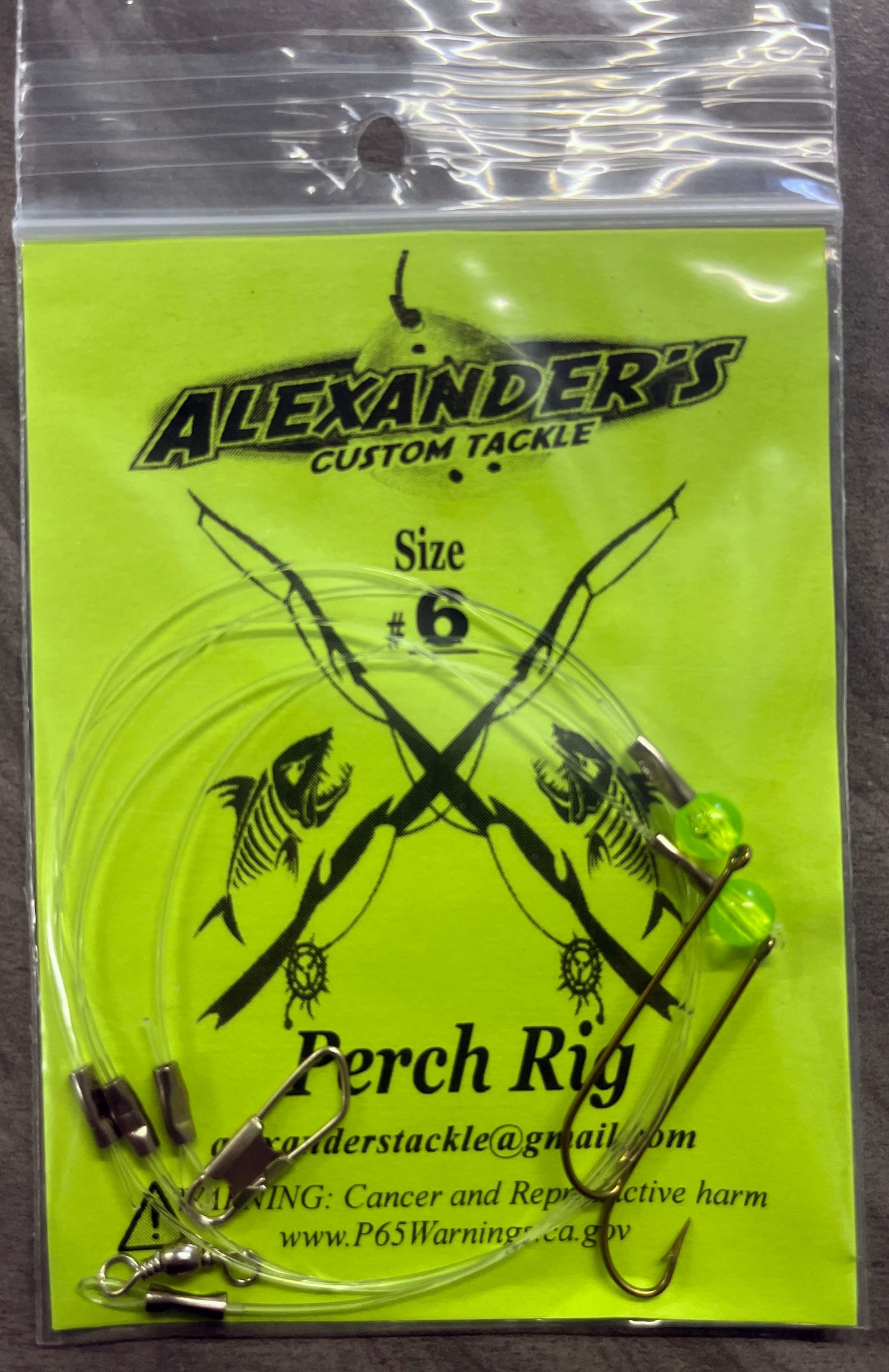 Beaded Perch Rigs - Chartreuse