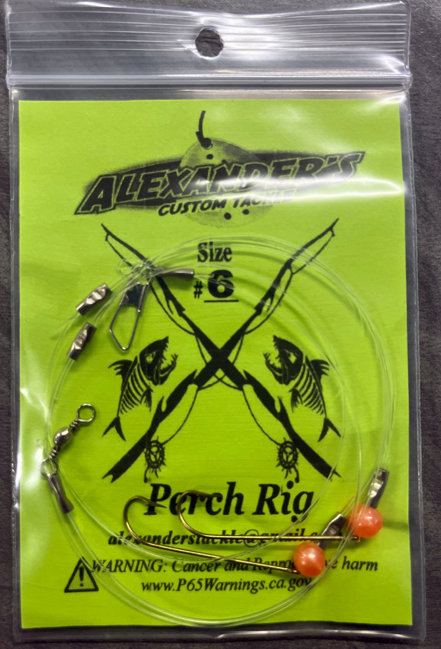 Beaded Perch Rigs - Orange