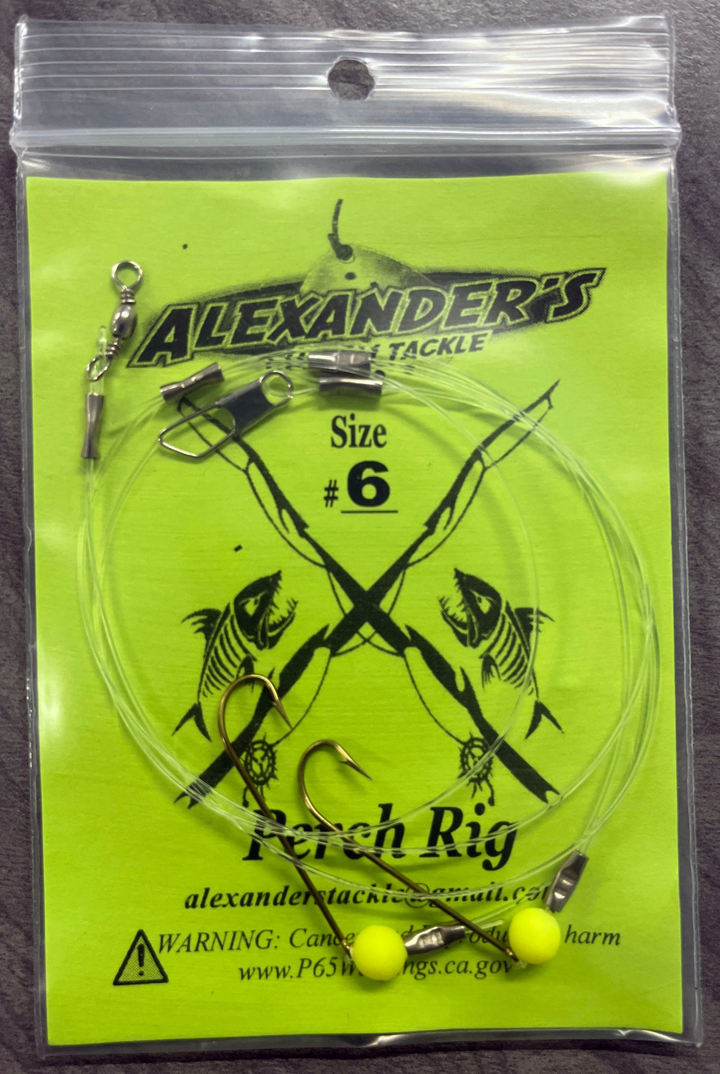 Beaded Perch Rigs - Silk Chartreuse