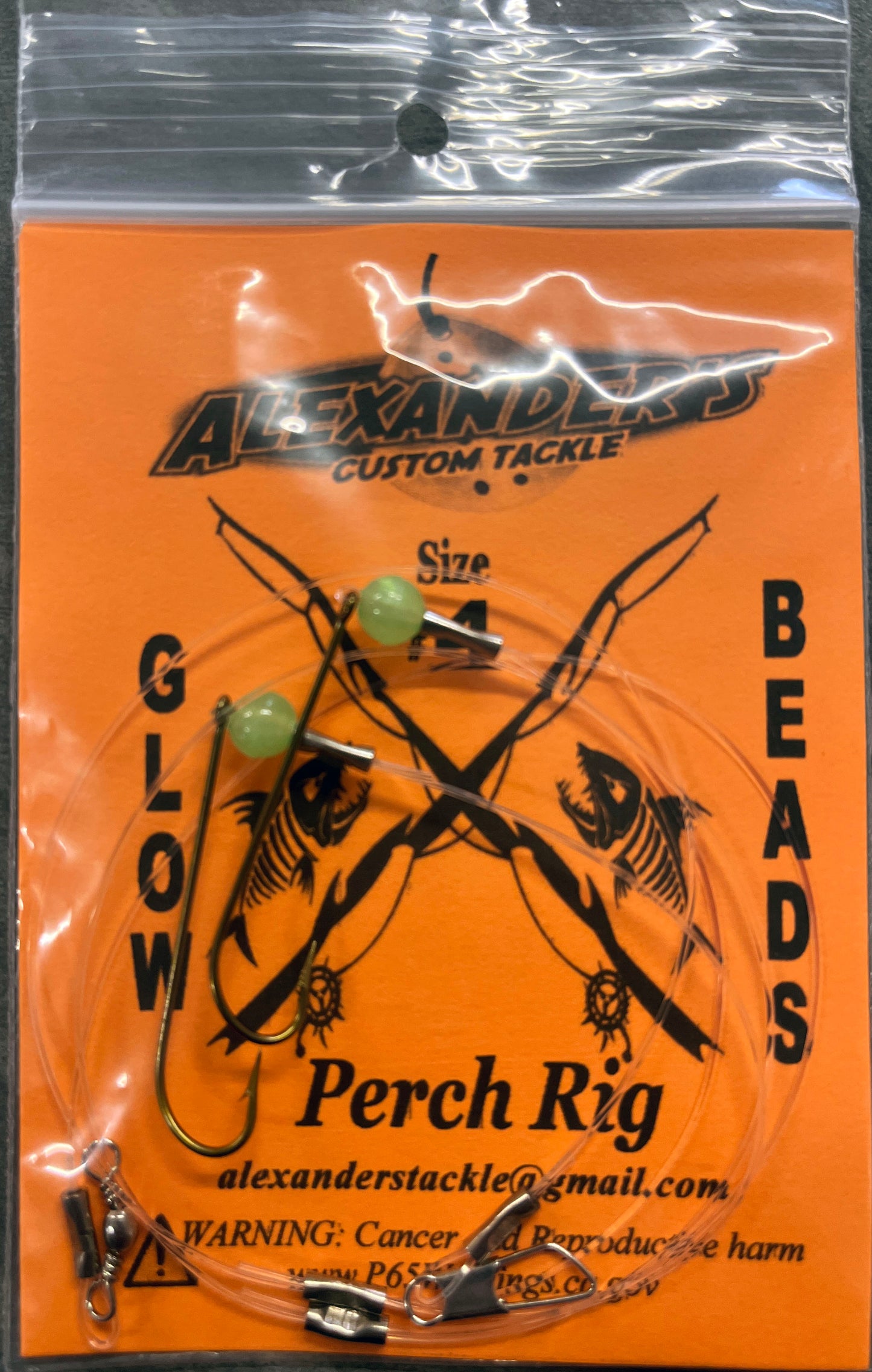 Perch Rigs - Glow Green Beads