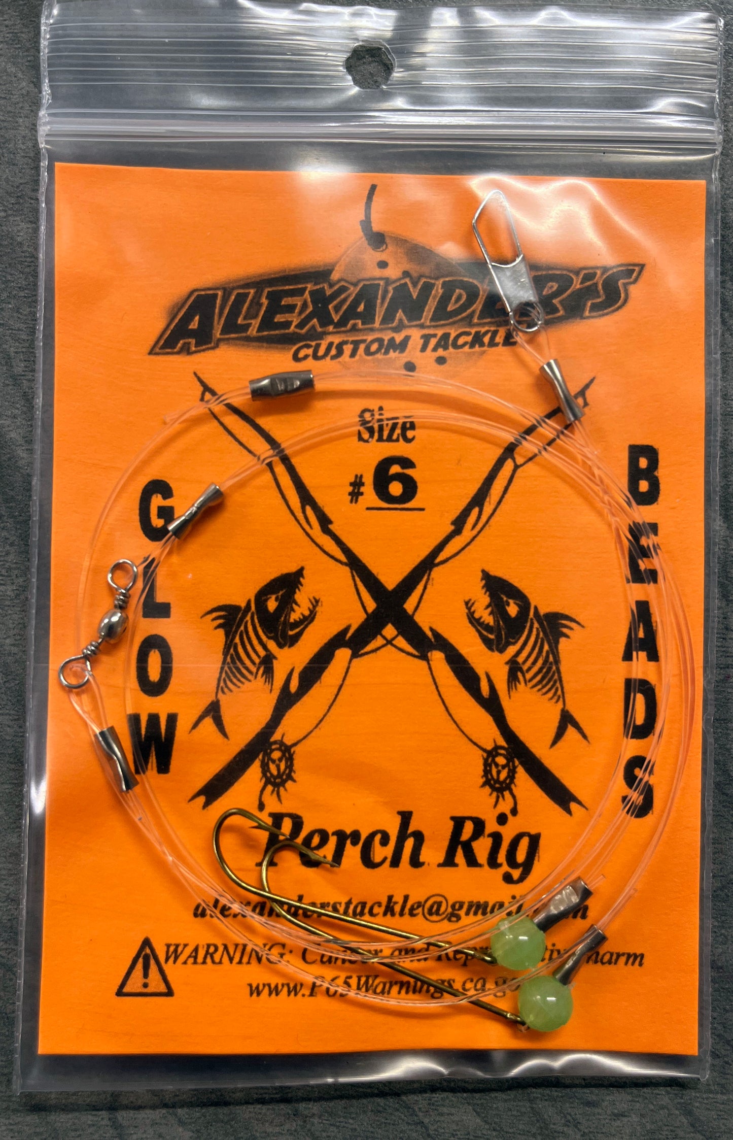 Perch Rigs - Glow Green Beads