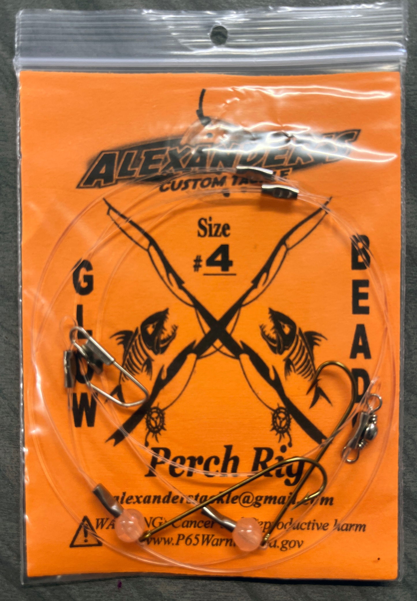 Perch Rigs - Glow Orange Beads