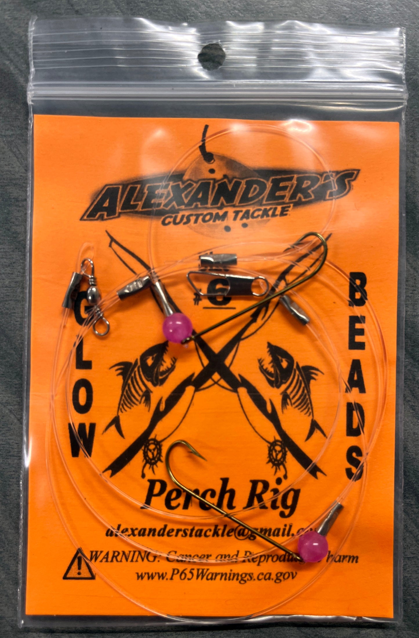 Perch Rigs - Glow Purple Beads