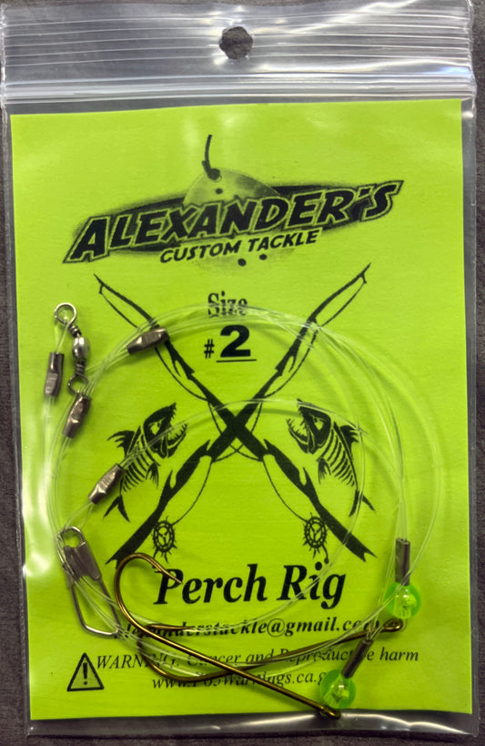 Beaded Perch Rigs - Chartreuse