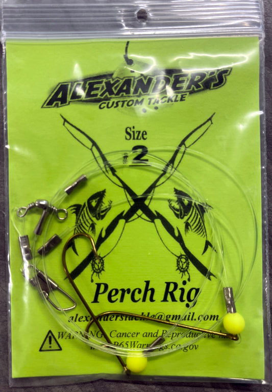 Beaded Perch Rigs - Silk Chartreuse